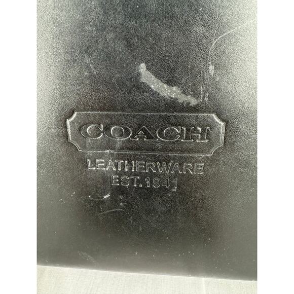 Coach Natural Straw and Patent Leather Bucket Tote 8908 - Picture 9 of 15